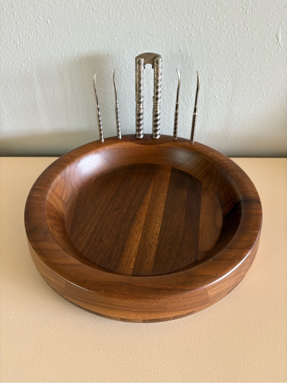 Kustom Kraft Solid Black Walnut Nut Bowl Set